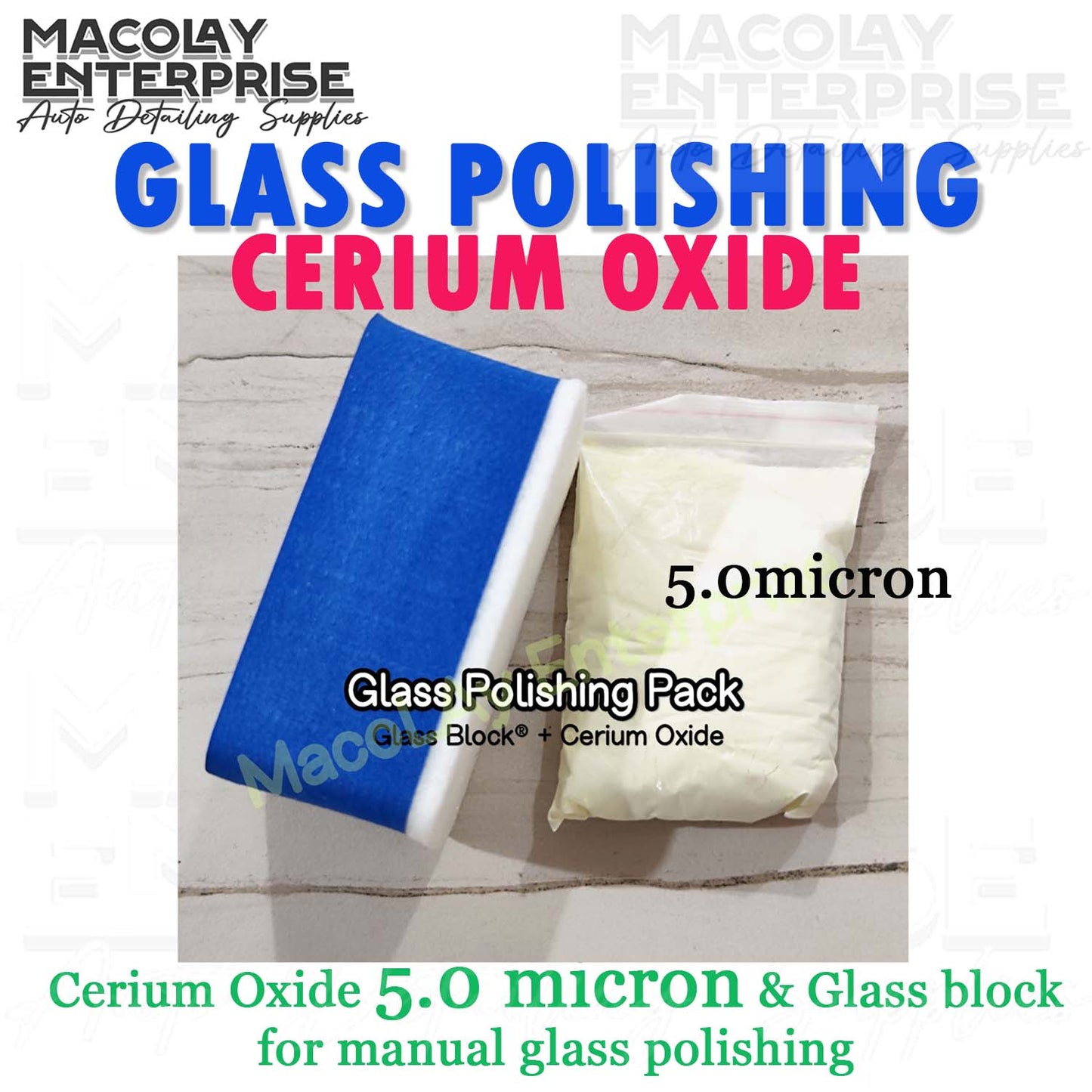 Cerium Oxide Powder Car Glass Polish 3.5 or  5.0 micron 100g