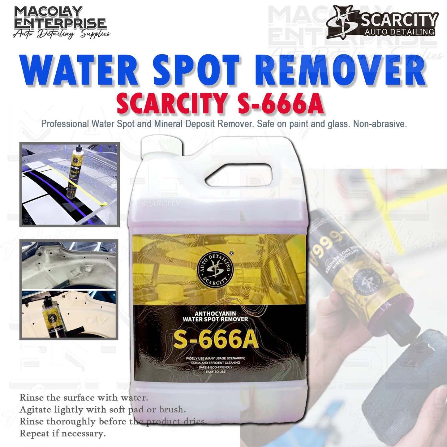 Scarcity Anthocyanin Car Water Spot Remover 500ml or 4L