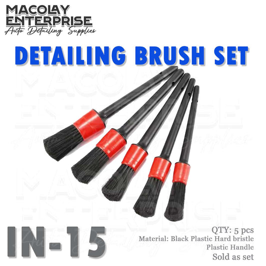 IN-15 Black Bristle 5-pc Detailing Brush Set