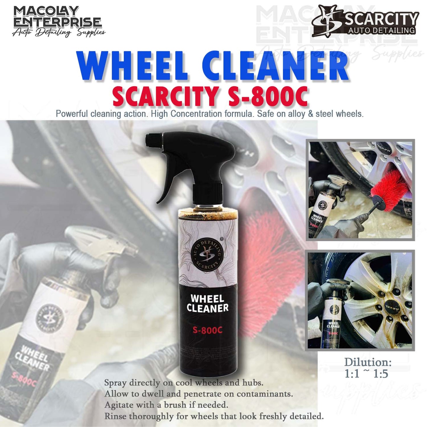 Scarcity Wheel Cleaner 500ml or 1 gallon