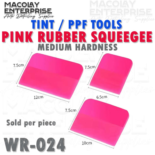 WR-024 Medium Hard PINK Rubber Squeegee for PPF