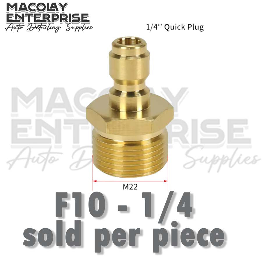 F10 Pressure Washer M22  male to 1/4 or 3/8 QC Fittings
