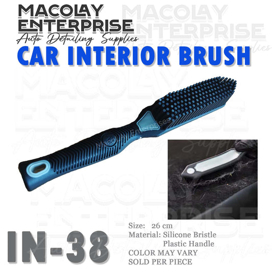 IN-38 Soft Rubber Bristle Pet Hair Remover Car Interior Detailing Brush