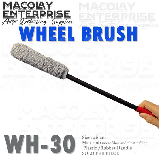 WH-30 Microfiber and Plastic Fiber Long Handle Wheel Woolies Brush