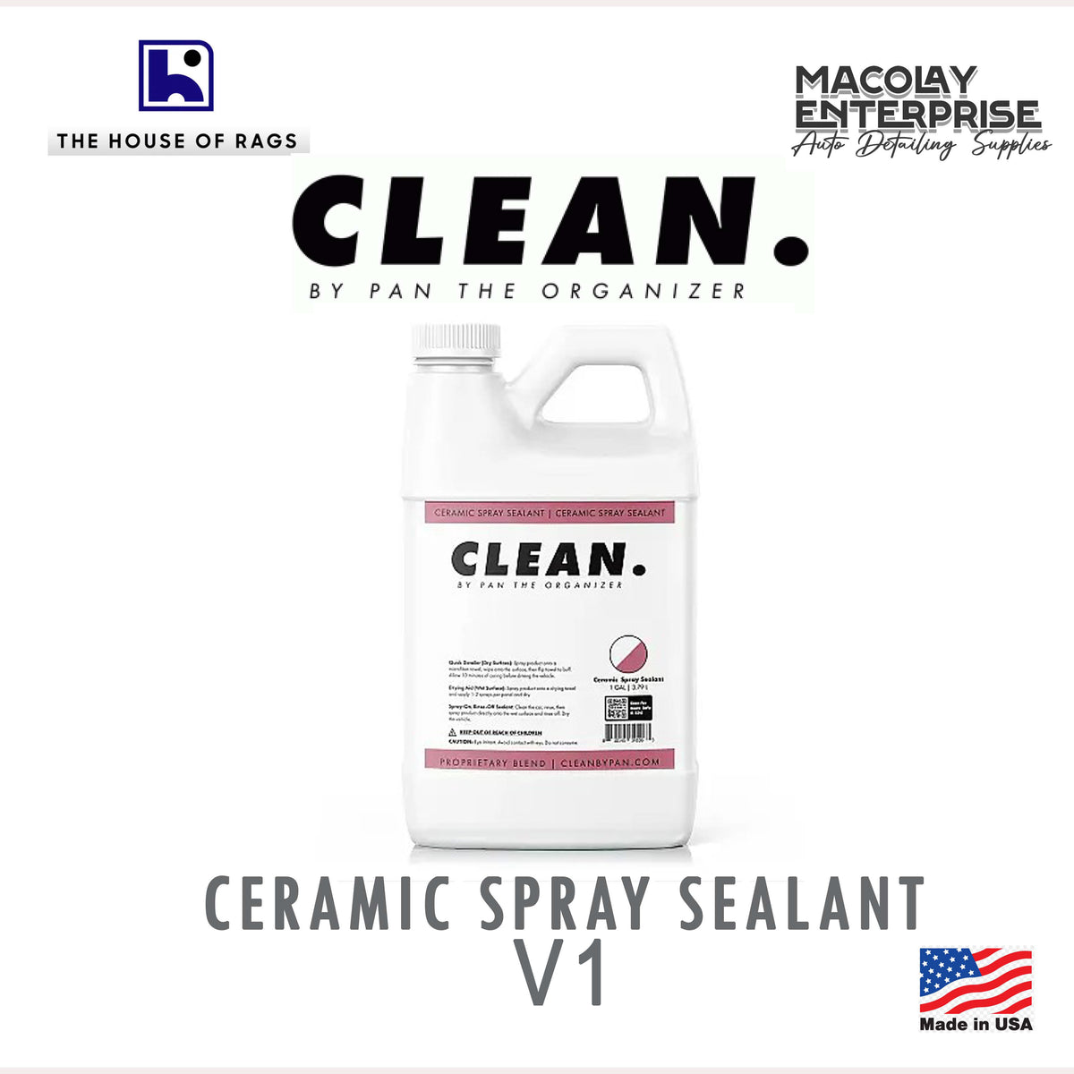 CLEAN. by Pan the Organizer Ceramic Spray Sealant V2