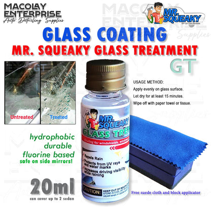GLASS COMBO Mr. Squeaky Watermarks remover 250ml & Glass Treatment 20ml