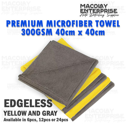 300gsm 40x40cm Premium Edgeless Car Detailing Microfiber Towel