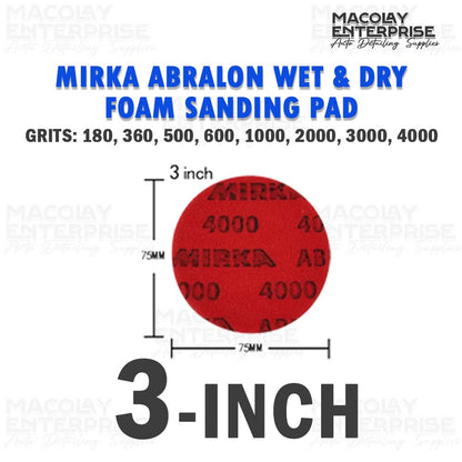 PO-024 Mirka Abralon Wet and Dry Foam Sanding Disc, Sanding Pad