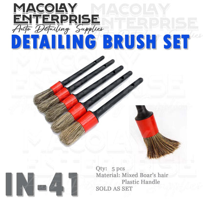 IN-42 Mixed Bristles 5 pcs Car Detailing Brush Set