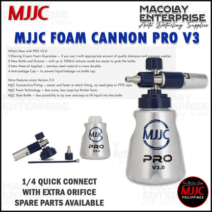 PA-008 MJJC PRO V2, S V3.0 or  PRO V3 (new bottle)  Foam Cannon for Pressure Washer