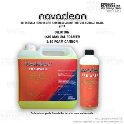Novaclean PreWash and Drying Aid for Car Wash 500ml or 1 Gallon