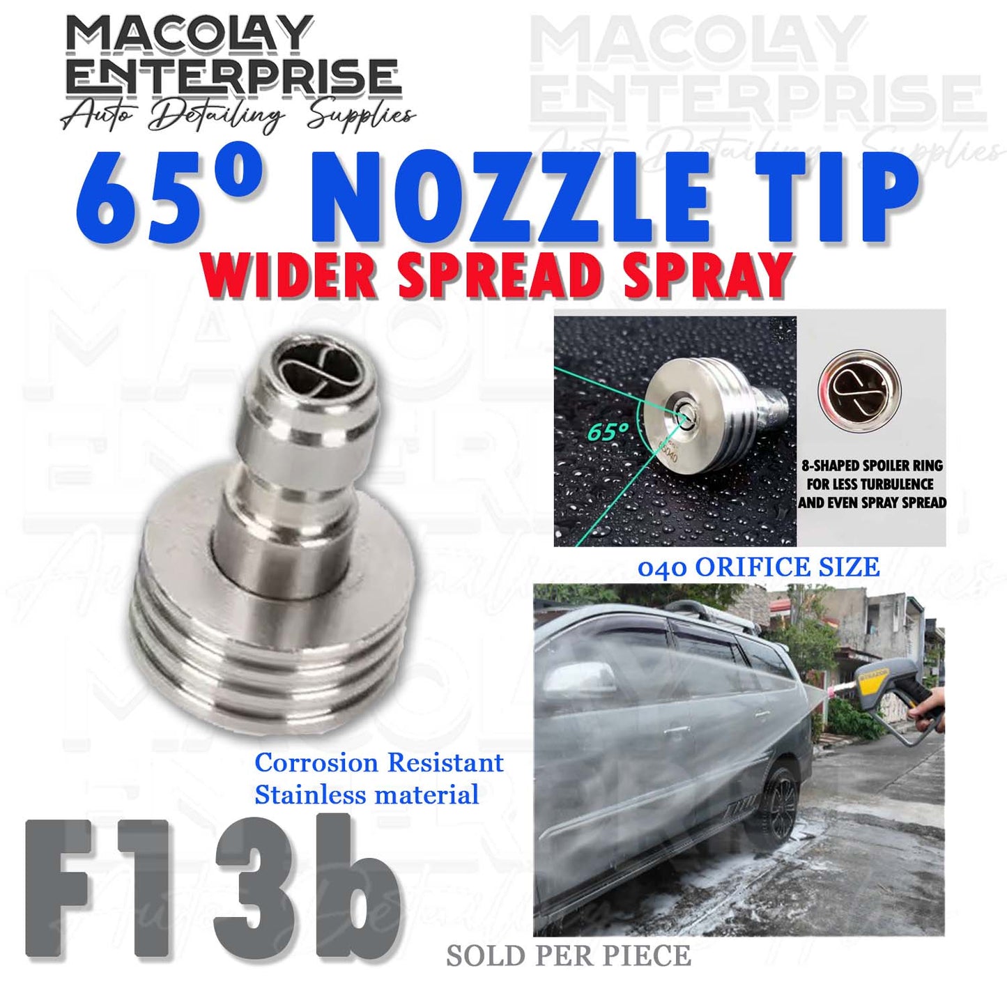 F13b 65 Degree Spray Nozzle Tips for High Pressure Washer gun