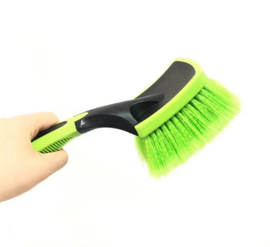 WH-35 Green Bristles Rubber Handle Tire Brush