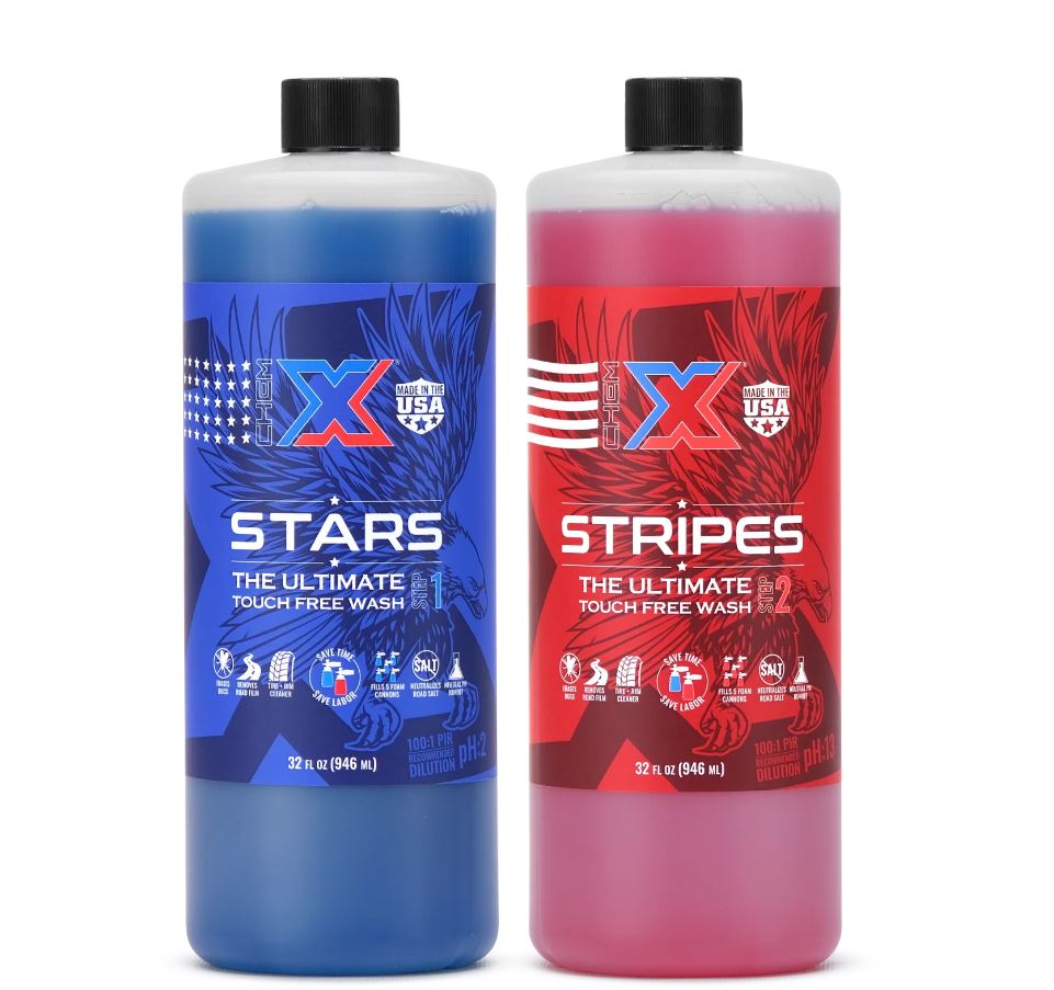 Chem-X Stars and Stripes: Touchless Vehicle Wash  32 oz each