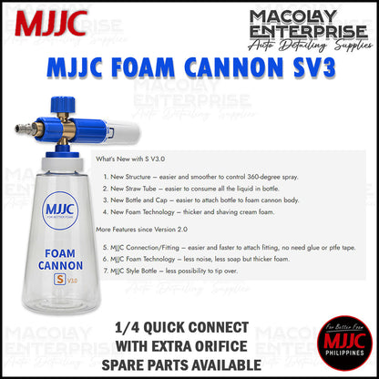 PA-008 MJJC PRO V2, S V3.0 or  PRO V3 (new bottle)  Foam Cannon for Pressure Washer