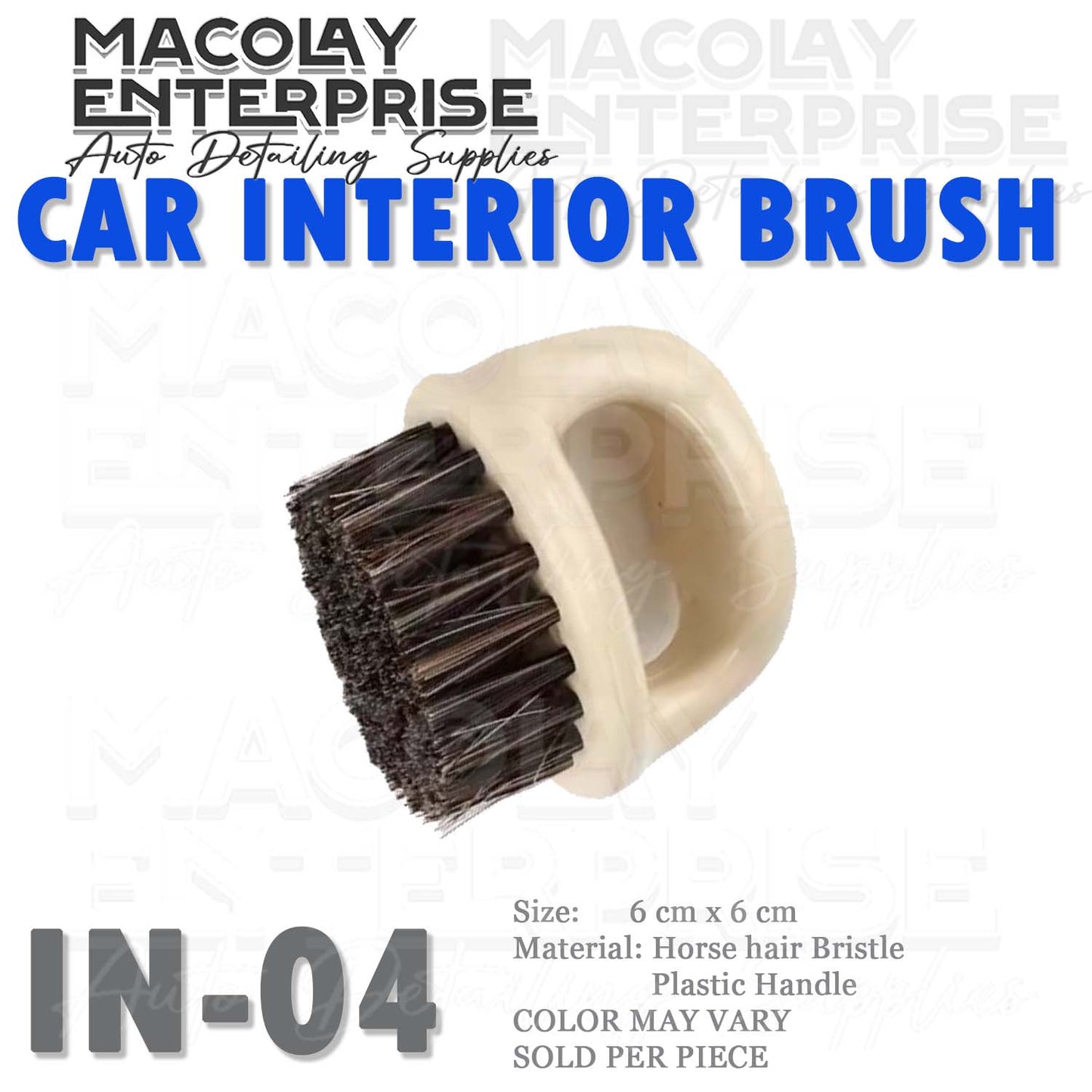 IN-04 Small size Boars Hair Bristle Car Interior Brush