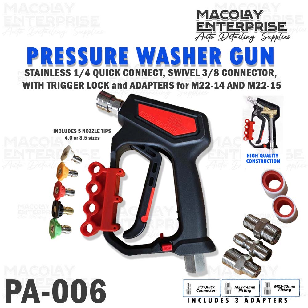 PA-006 High Pressure Washer Gun 5000psi with Trigger Lock and Swivel