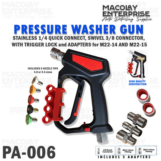 PA-006 High Pressure Washer Gun 5000psi with Trigger Lock and Swivel