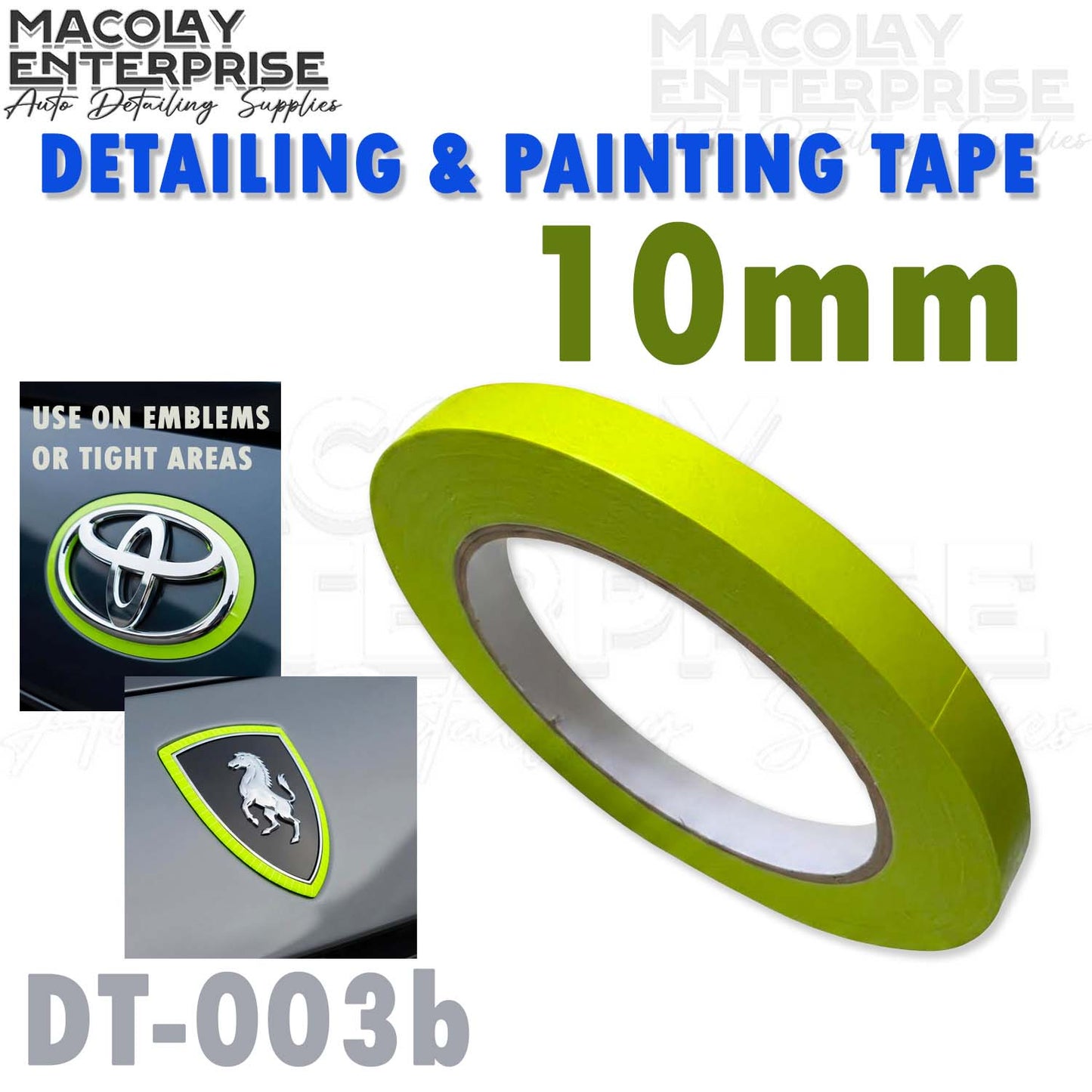 DT-003b 10mm x 50 meters Car Detailing Tape Painter's Tape