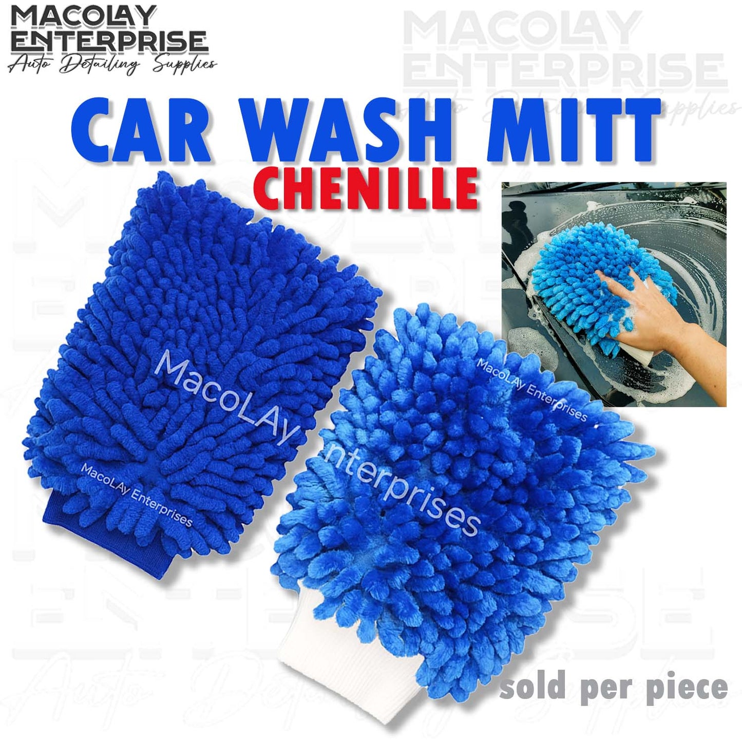 Premium Chenille Fiber Car Wash Mitt
