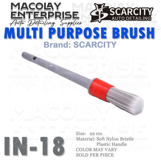 IN-18 Scarcity Chemical Resistant Gray Bristle Detailing Brush
