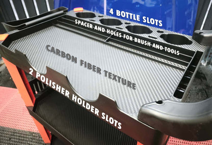 MG-024 Detailing Cart with Peg board, 20 pegs and 2 baskets