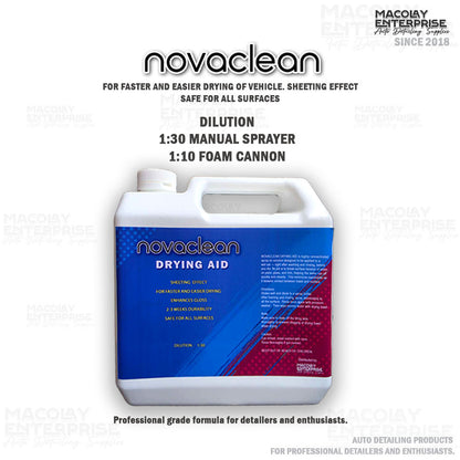 Novaclean PreWash and Drying Aid for Car Wash 500ml or 1 Gallon