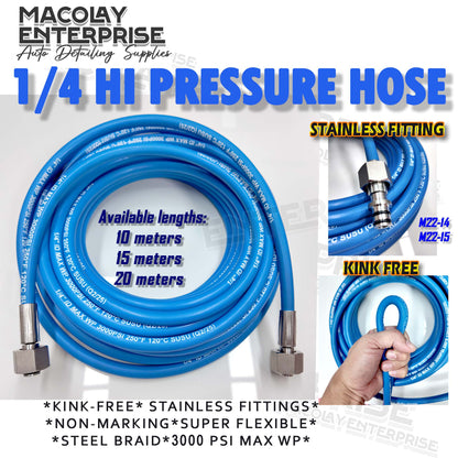 PA-013 Kink Free 1/4 Steel Braided High Pressure Hose fits M22-14 and M22-15