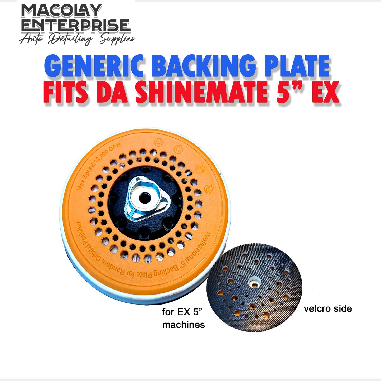 PO-019 Generic 5 inch Backing Plate for Shinemate Dual Action EX Machines
