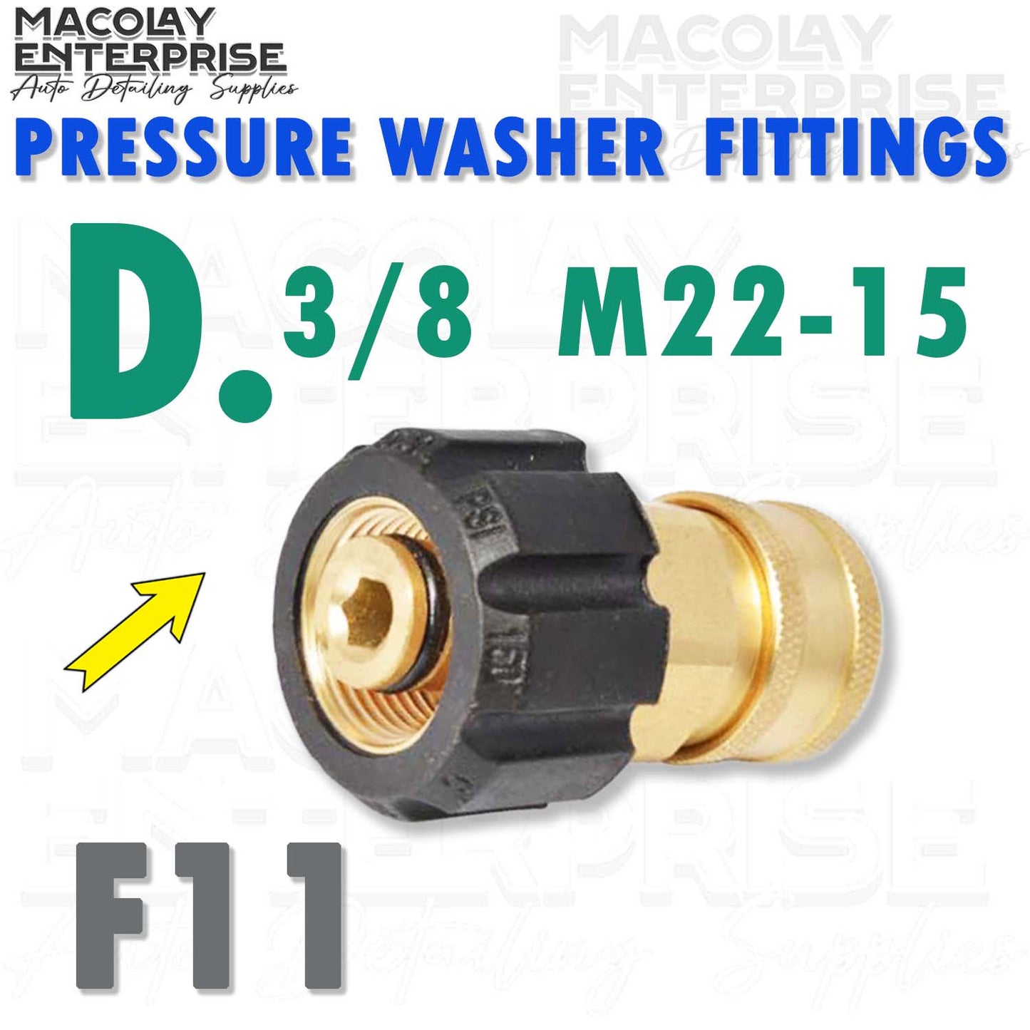 F11 Pressure Washer Twist Connect QC Socket Plug High Pressure Fittings