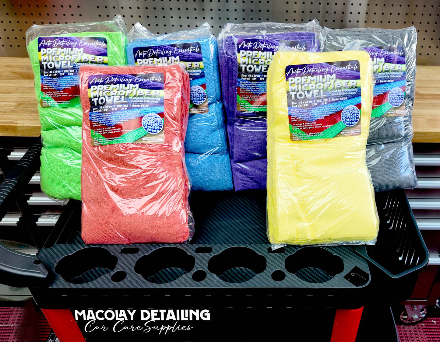 300gsm 40x40cm Premium Color Edgeless Detailing Microfiber Towel