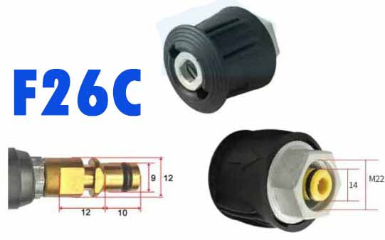 F26 Quick Release Adapter fittings for pressure Washer Gun and Machine