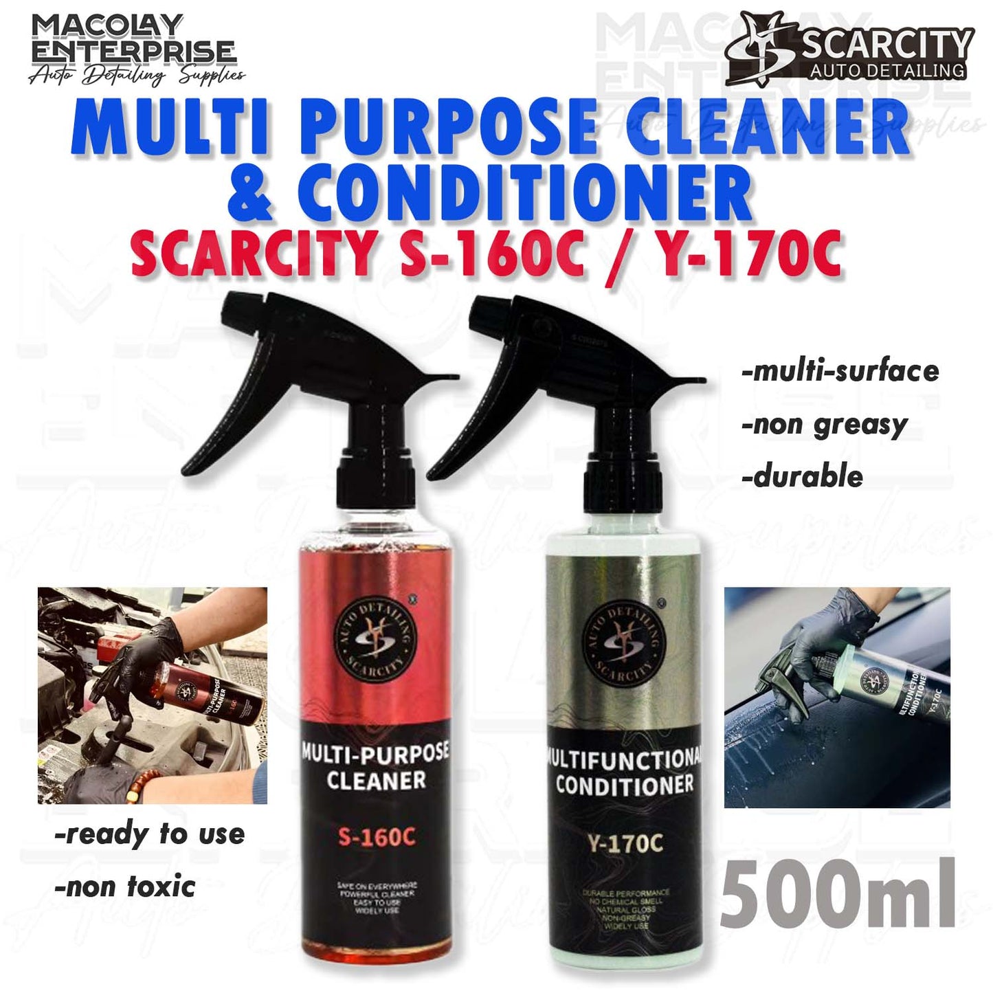 SCARCITY Multi Purpose Cleaner ( APC ) and Multi Functional Conditioner 500ml
