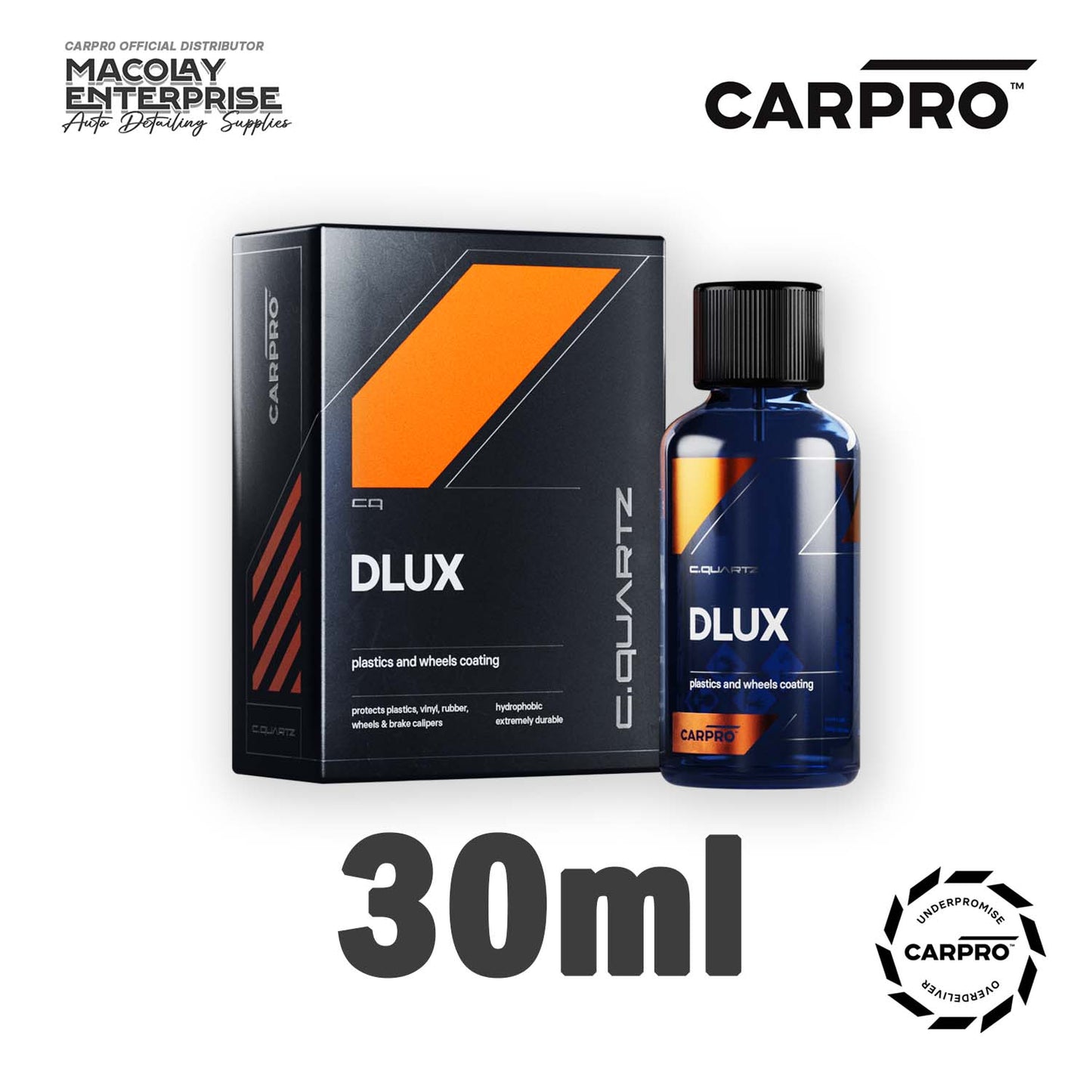 CarPro CQUARTZ DLUX Plastic and Wheel Coating 30ml