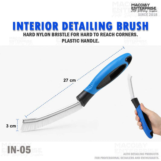 IN-05 Hard Nylon Bristle Car Interior Detailing Brush