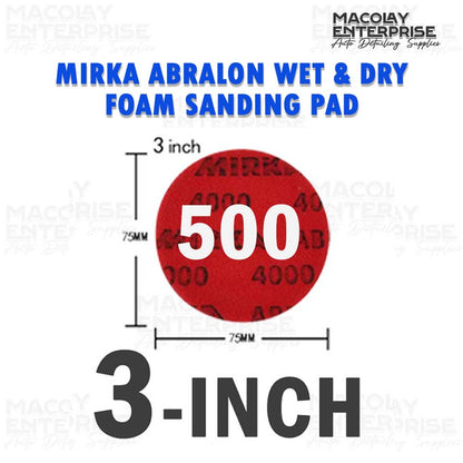 PO-024 Mirka Abralon Wet and Dry Foam Sanding Disc, Sanding Pad