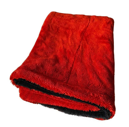 Red-Gray 1300gsm Double sided Twisted Fiber Premium Car Drying Towel