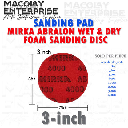 PO-024 Mirka Abralon Velcro Type Wet and Dry Foam Sanding Disc