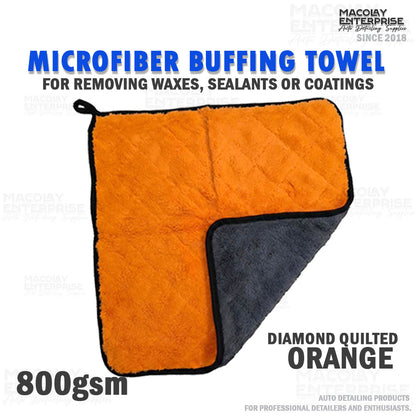 800gsm 40x40cm Microfiber Car Detailing Buffing Towel