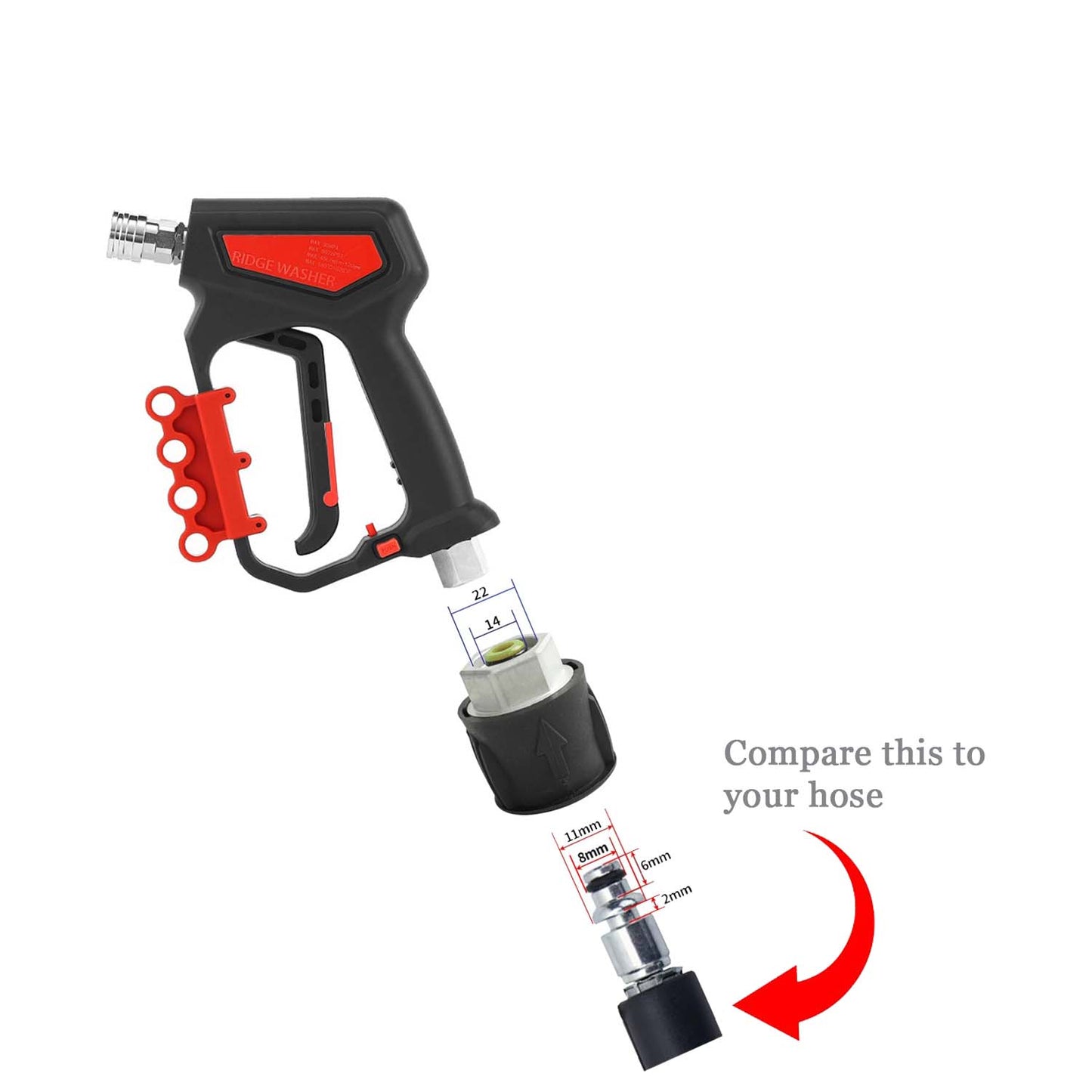 F26 Quick Release Adapter fittings for pressure Washer Gun and Machine