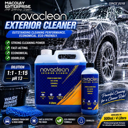 Novaclean Interior Cleaner or Exterior Cleaner 500ml or 4L
