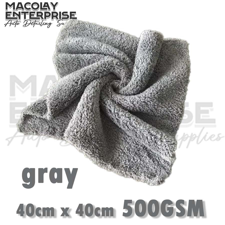 500gsm 16x16-in Soft Edgeless Microfiber Car Buffing Towel