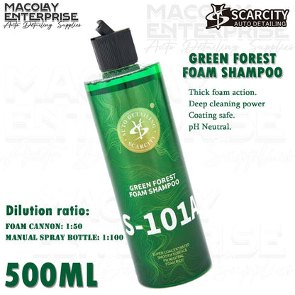 SCARCITY pH neutral Car Shampoo Green Forest, Yellow Rose, Smurf, Prewash 500ml