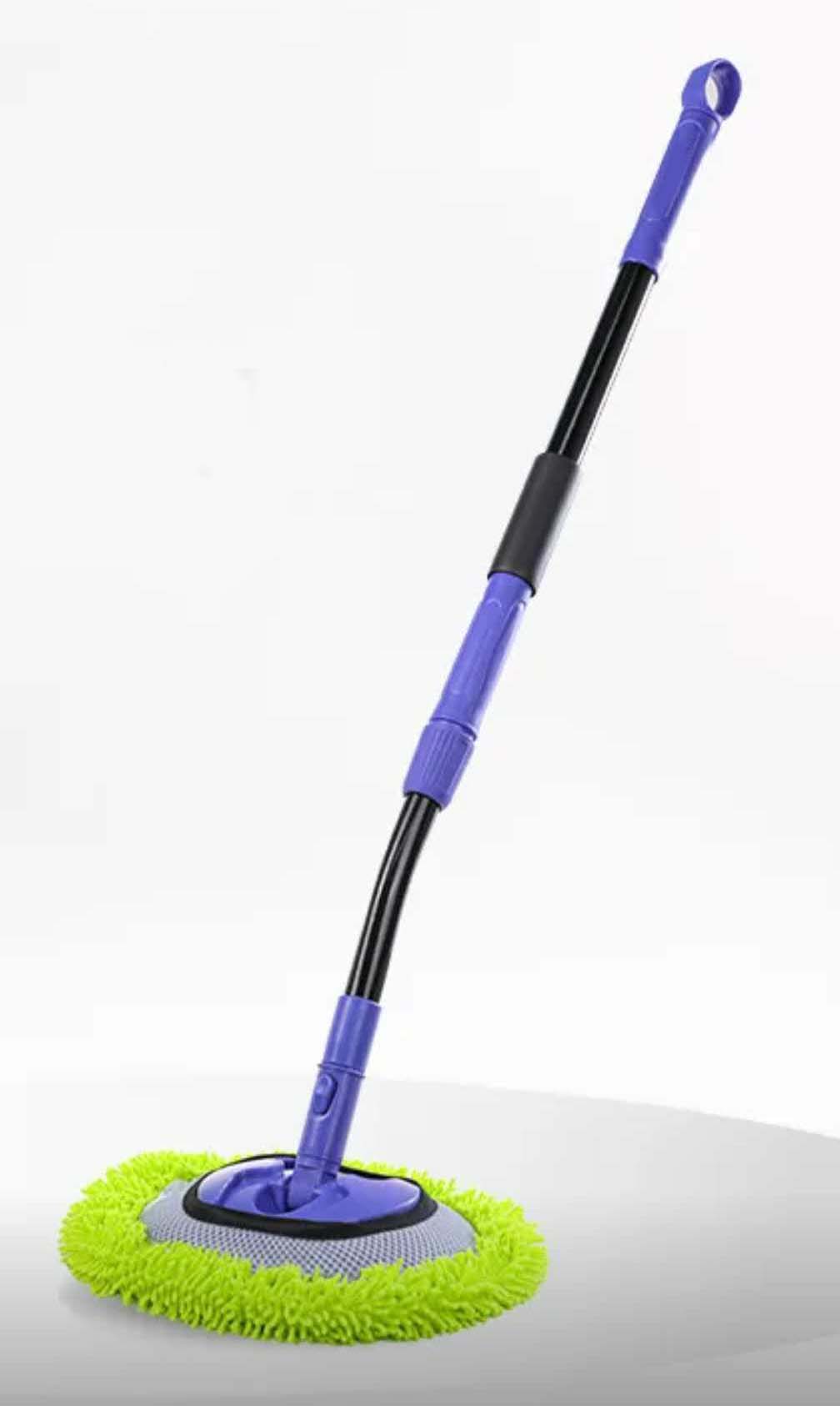 IN-56 Long Handle Telescopic Microfiber Wash Mitt Brush
