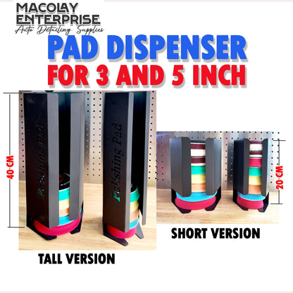 MG-009 Buffing Pads Dispenser Short or Tall, 3-inch or 5-inch Buffing Pad Holder