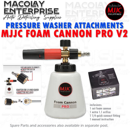 PA-008 MJJC PRO V2, S V3.0 or  PRO V3 (new bottle)  Foam Cannon for Pressure Washer