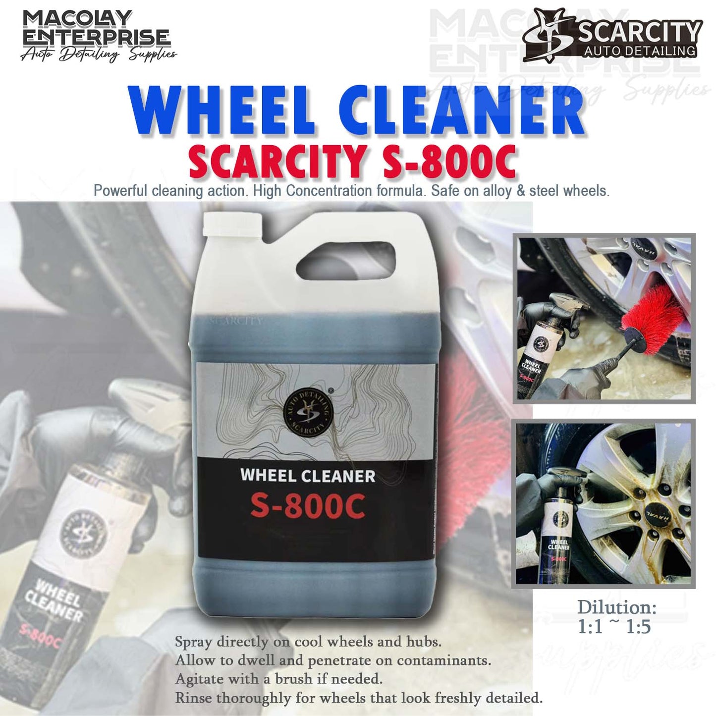 Scarcity Wheel Cleaner 500ml or 1 gallon