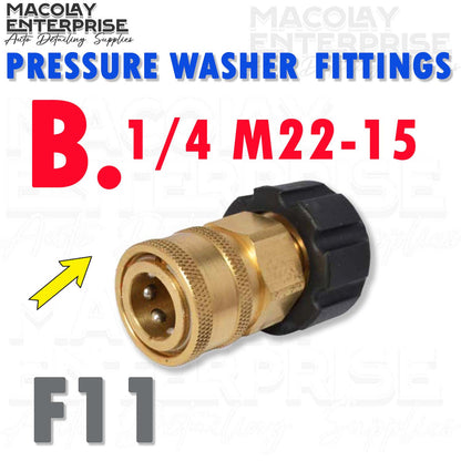 F11 Pressure Washer Twist Connect QC Socket Plug High Pressure Fittings