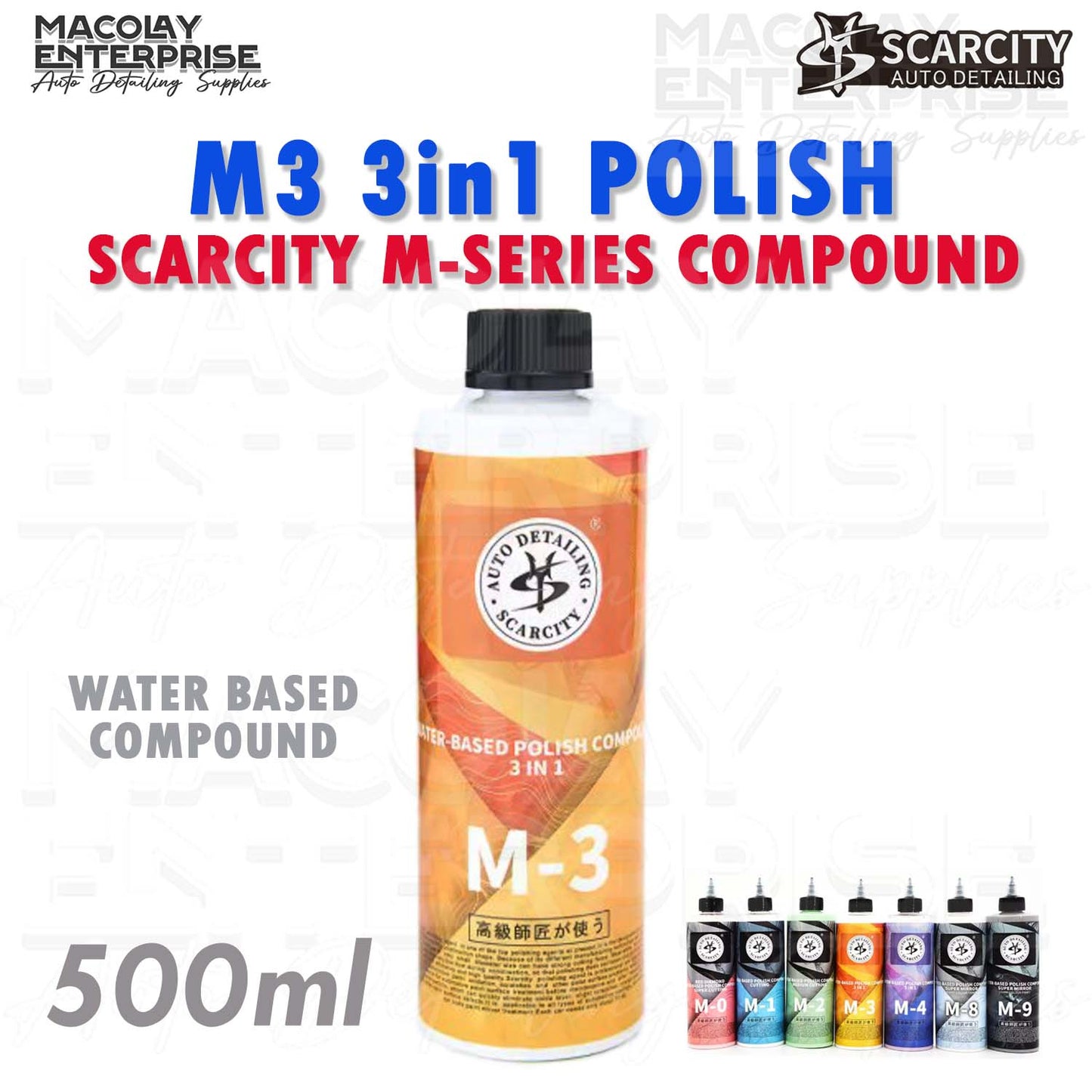 Scarcity M3 Water Based 3-in-1 Polishing Compound 500ml