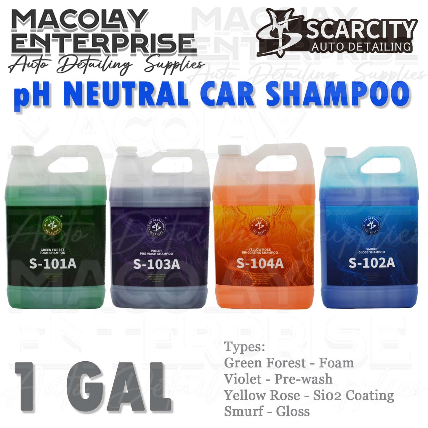SCARCITY pH neutral Car Shampoo 1 gallon/4L